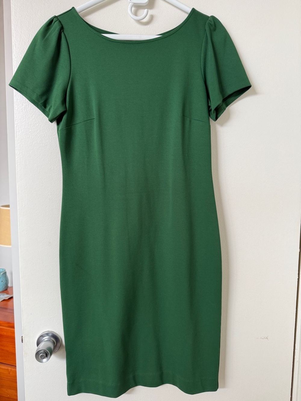 Ann Taylor Emerald Green Short Sleeve Midi Dress